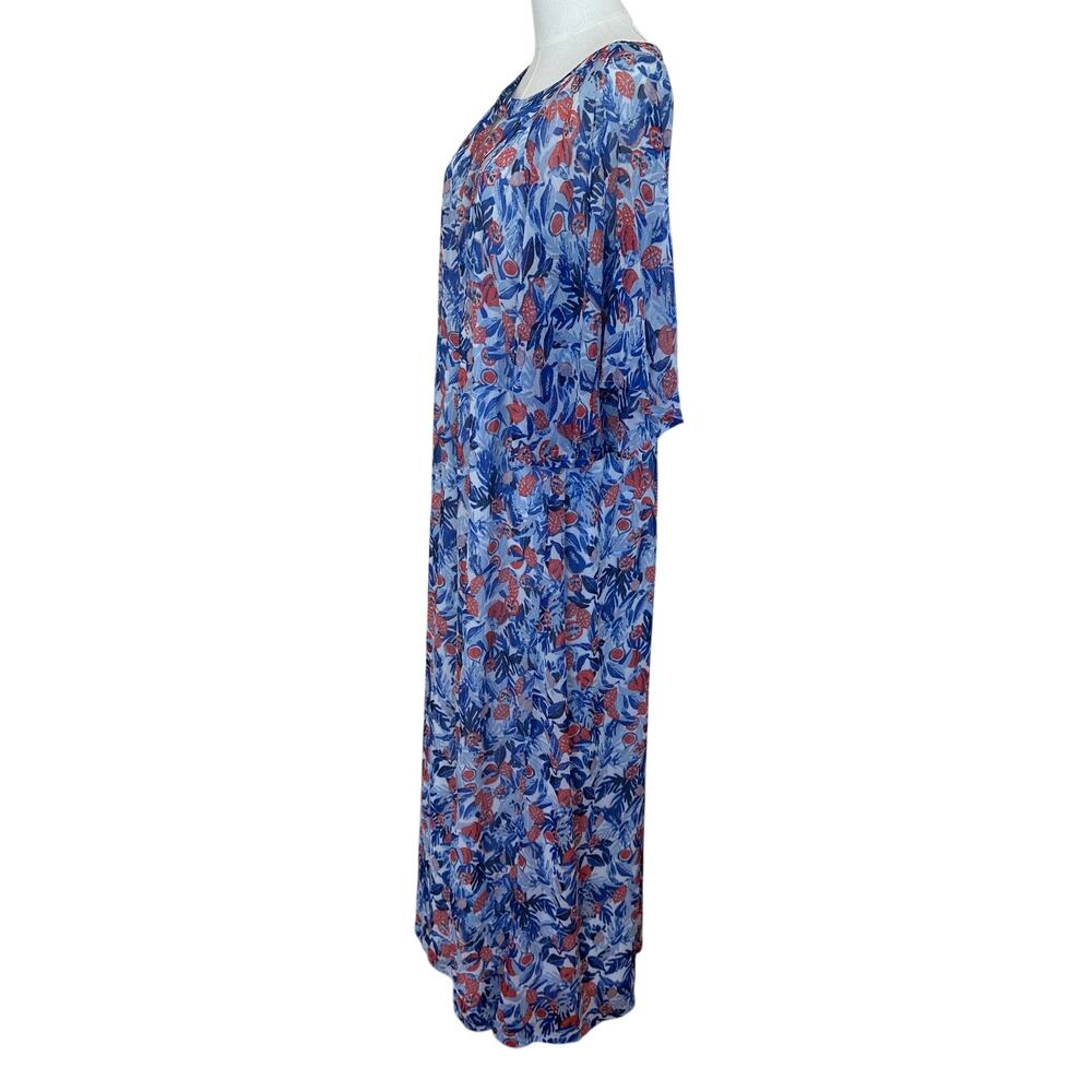 JunaRose Red White Blue Chiffon Maxi Dress SIZE 22 Wedding Party Flattering $90 - Picture 6 of 10